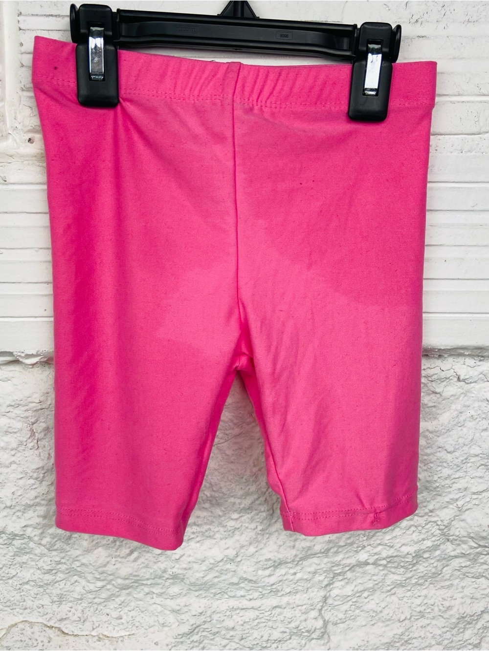 Girls' Bright Pink Stretch Bike Shorts - Elastic Waist size 4